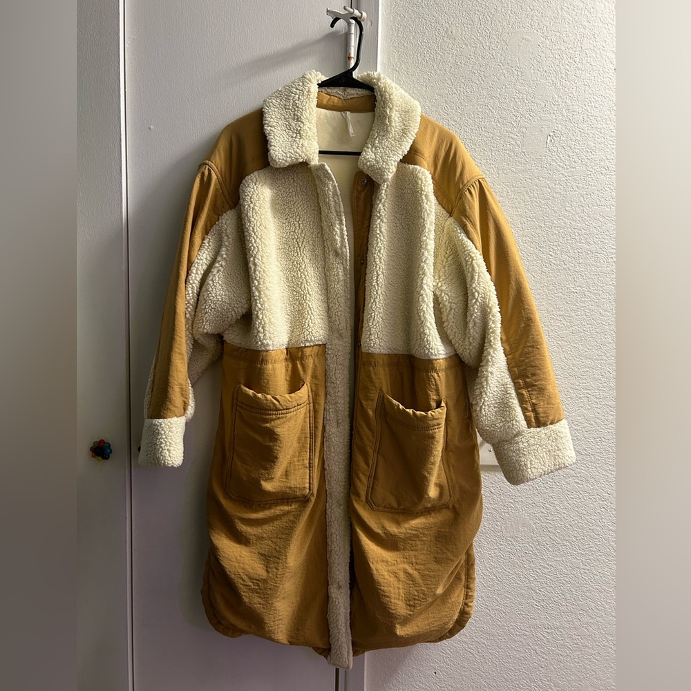 Anthropologie two toned, toned coat fresh from the dry cleaners.